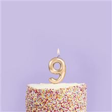 Gold Number Nine Candle