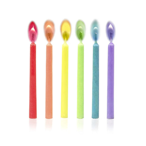 Party Candles with Coloured Flame