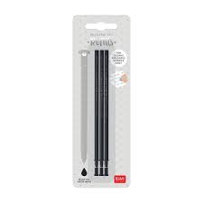 Legami Refill Erasable Pen - Black - Pack 3