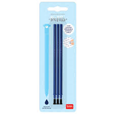 Legami Refill Erasable Pen - Blue - Pack 3