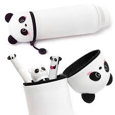 2 in 1 Soft Silicone Pencil Case - Kawaii Panda