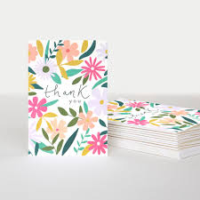 Floral Thank You Notecards Pack of 10