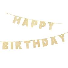 Luxe Gold Happy Birthday Garland