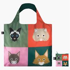 LOQI STEPHEN CHEETHAM Cats Bag Recycled