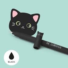 Legami Erasable Pen - Cat - Black