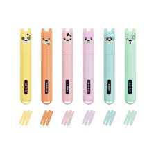 Legami Teddy' S Style - Set Of 6 Mini Pastel Highlighters