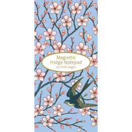 Magnetic Notepad - Almond Blossom and Swallow