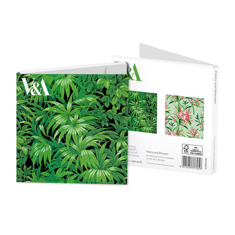 Square Note Wallet - Palms and Blossom