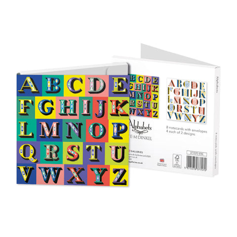 Square Notecard Wallet - Alphabets