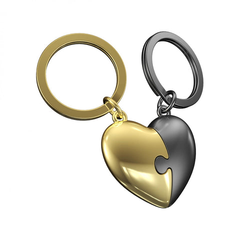 Metalmorphose Keyring Two Piece Heart Puzzle