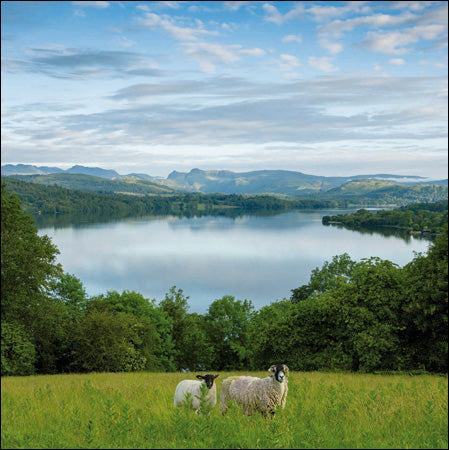 View of Wray Castle across Lake Windermere