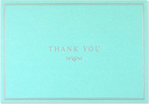 Blue Elegance Thank You Notes