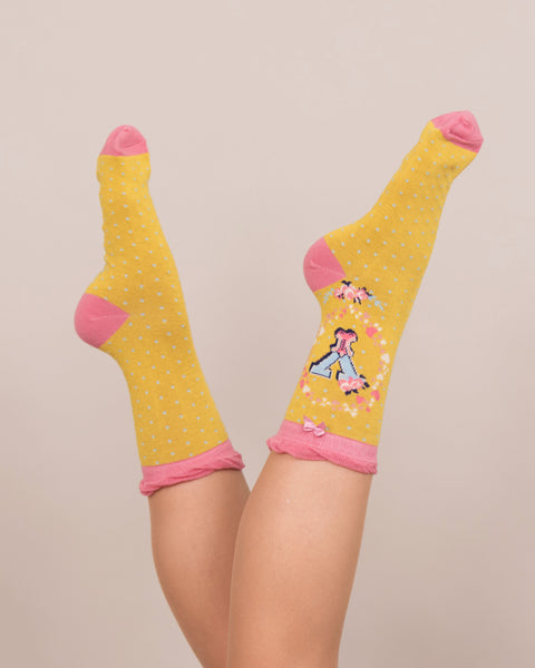 A-Z Ankle Socks - Y