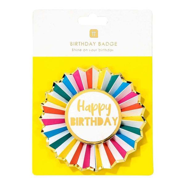 Rainbow Paper Happy Birthday Badge