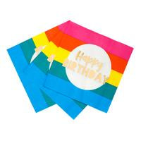 Happy Birthday Rainbow Paper Napkins