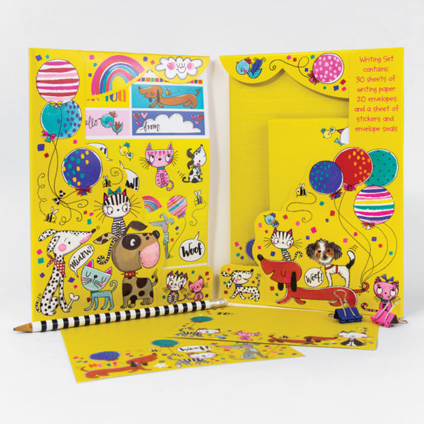 Writing Set Wallet - Dogs and Cats