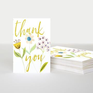 Floral Thank You Cards Pack of 10