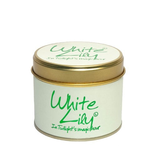 White Lily Scented Candle Tin
